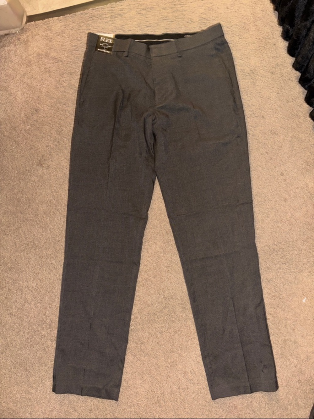 Flexi Men's Dress Pants in Charcoal Gray